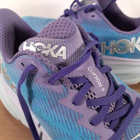 Hoka One One Clifton 9 Running Shoes Womens 11 B Blue Sneakers 1127896 CVPL - Picture 16 of 16